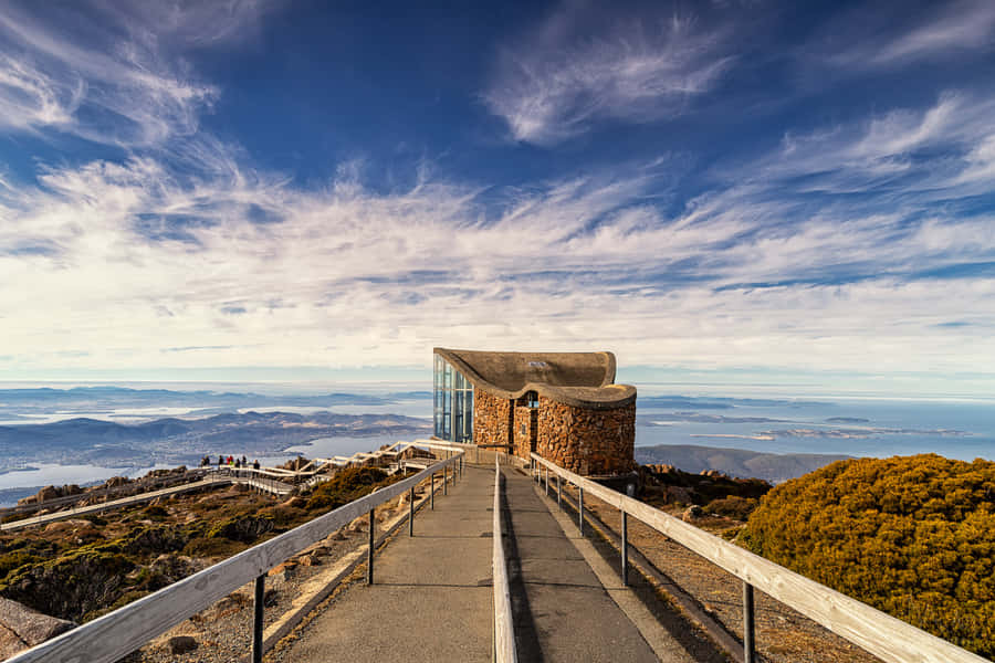 Ponto de Vista do Cume do Monte Wellington na Tasmânia