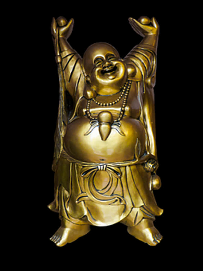 Laughing Buddha Statue Golden