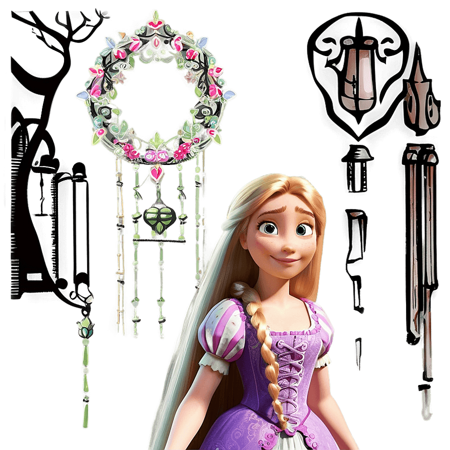 Rapunzel Character Art PNG eis