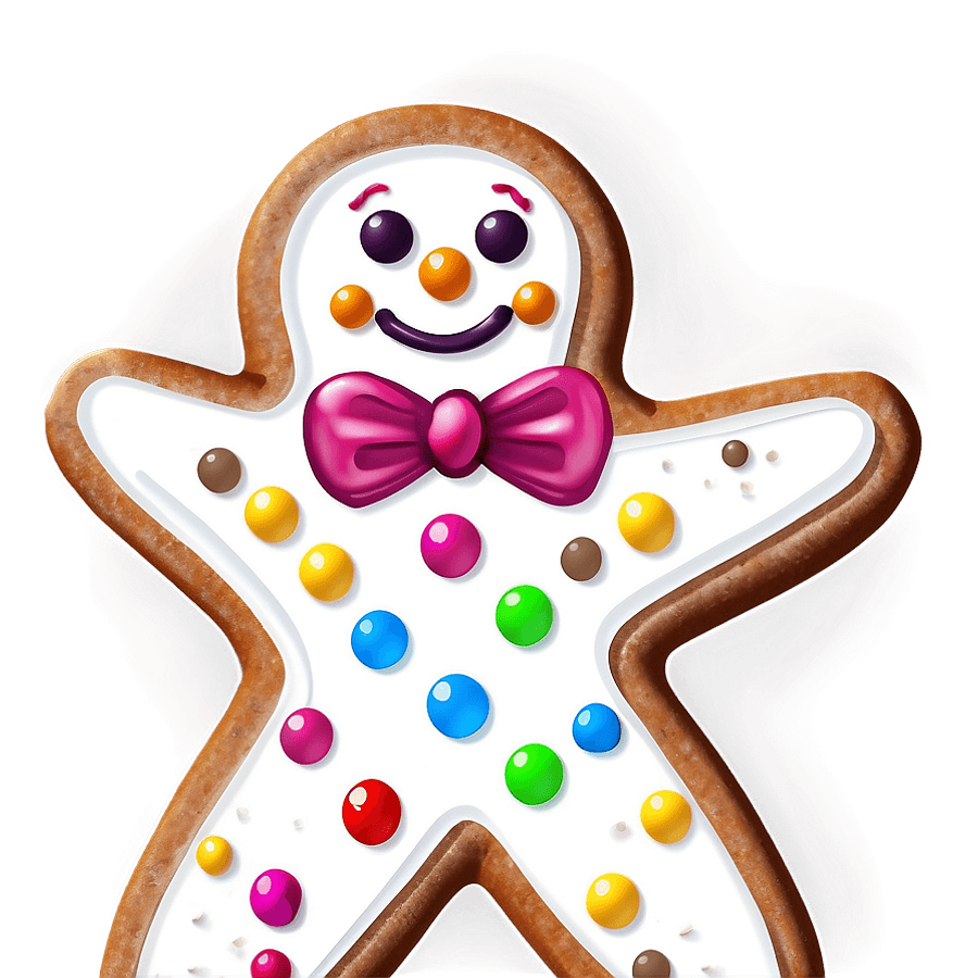 Gingerbread Man with Star PNG 05252024