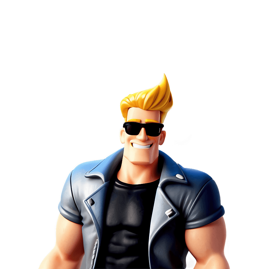 Johnny Bravo in Leather Jacket PNG 06202024