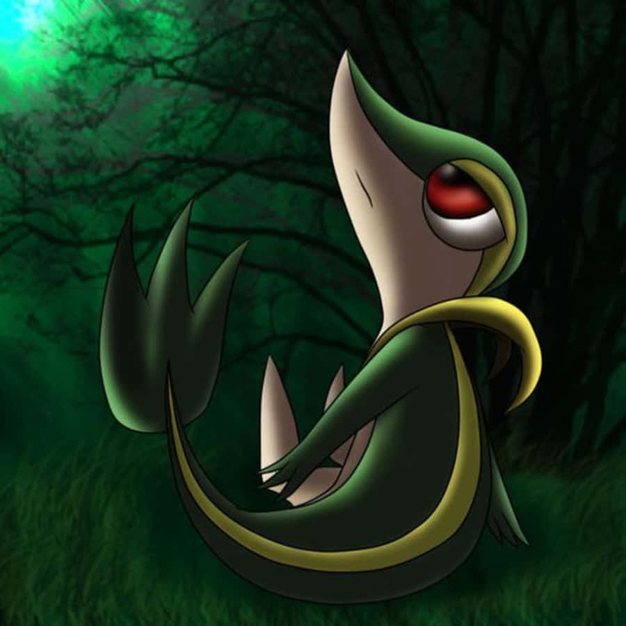 Snivyem uma floresta escura.