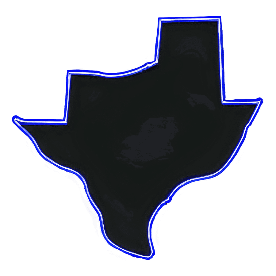Texas Silhouette On Map PNG ydy