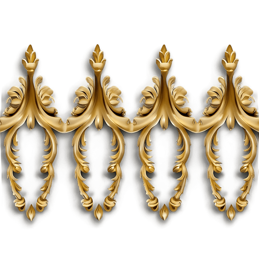 Gold Trim Motif PNG exa14
