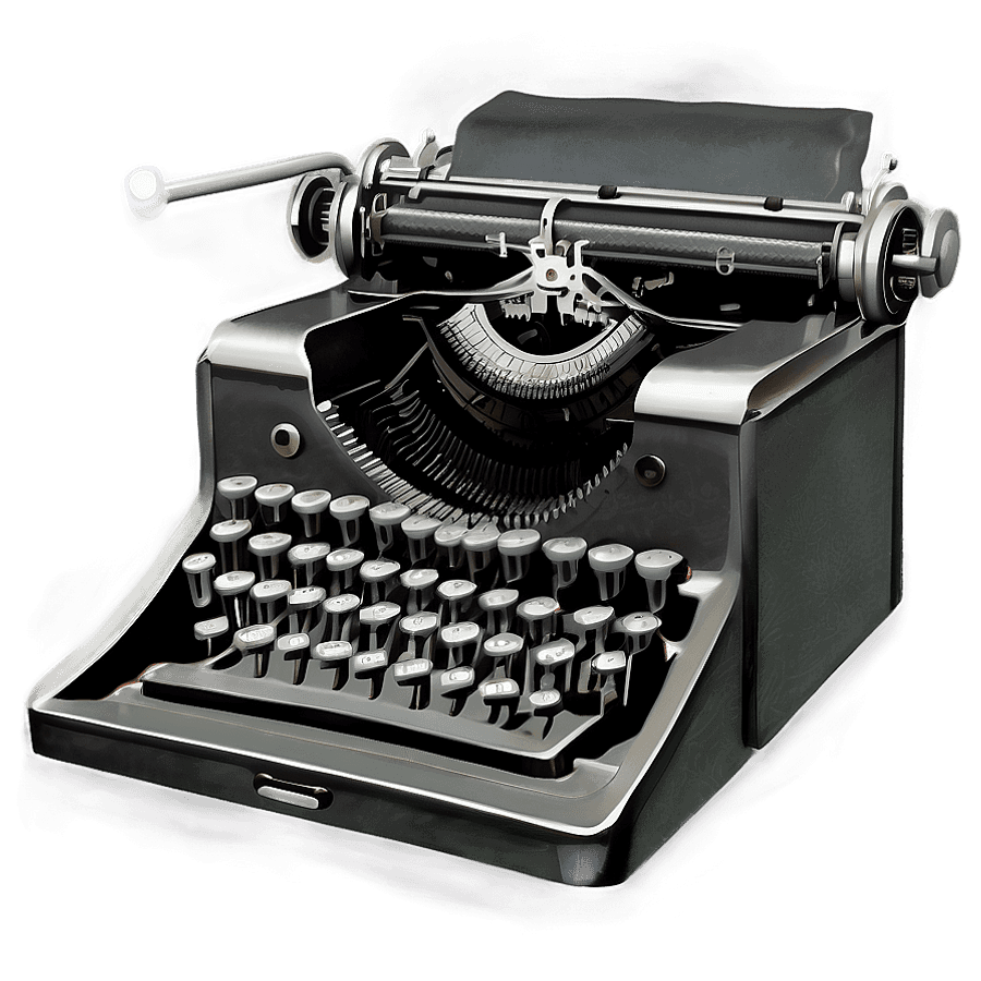 Mechanical Typewriter Drawing PNG bkx51
