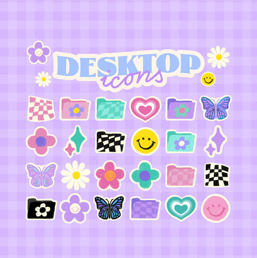 Y2K Ästhetik Desktop-Icons