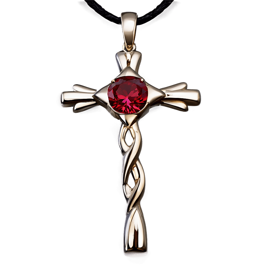 Angel Cross Necklace PNG 05252024