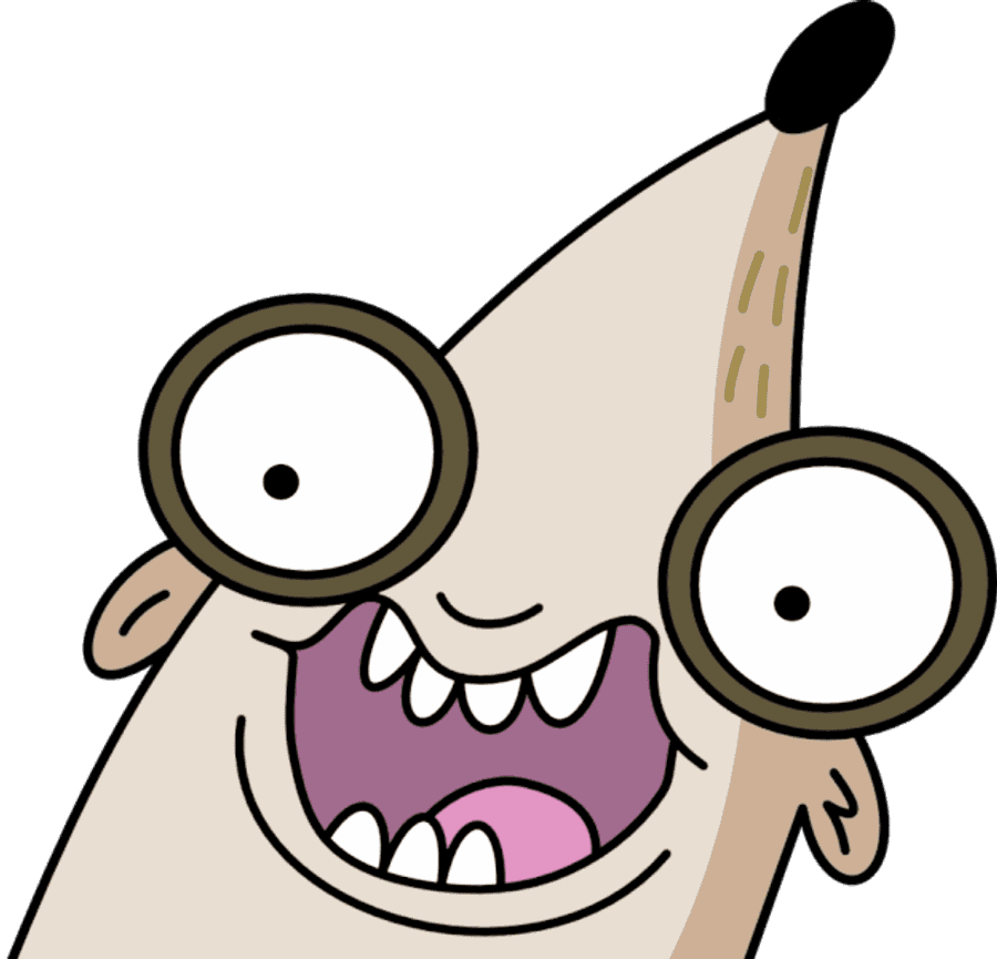 Rigby Png -excited Rigby - Rigby Excited, Transparent Png