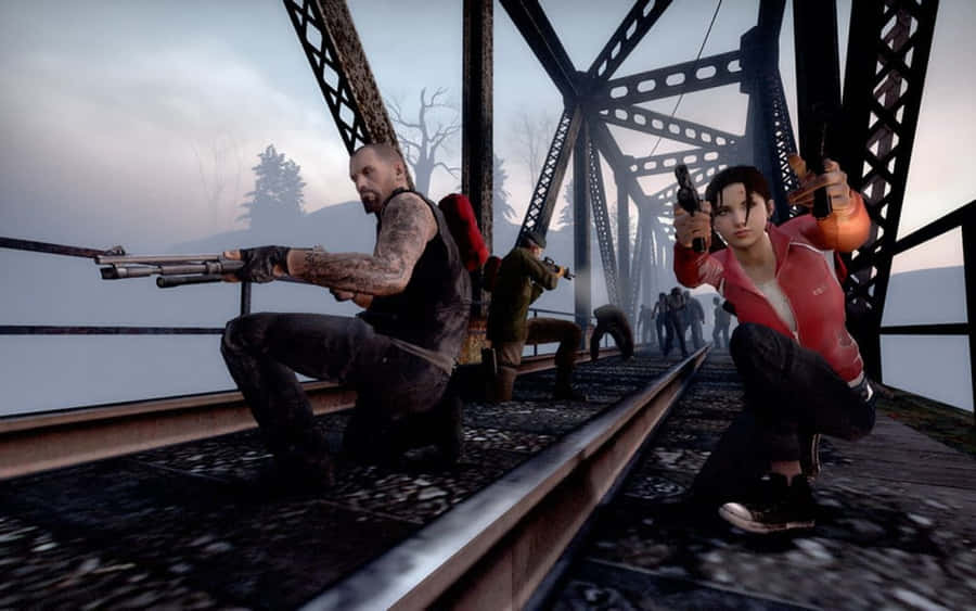Left4 Dead Charaktere 1024 x 640 Wallpaper