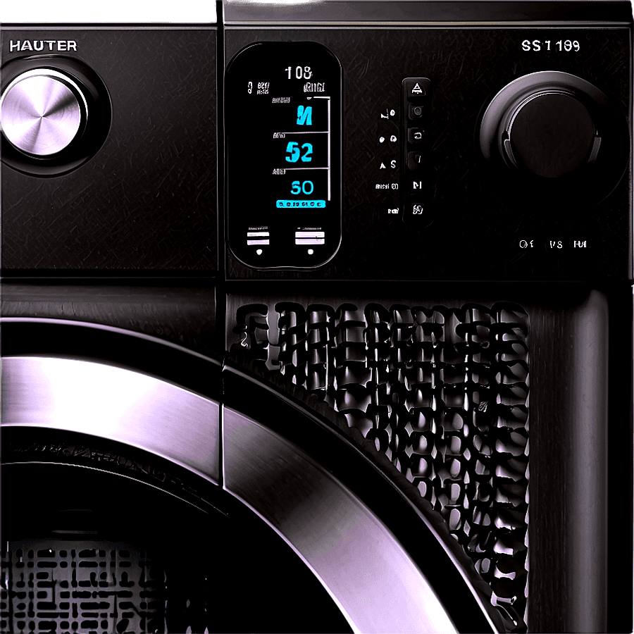 Black Stainless Steel Dryer PNG 06212024