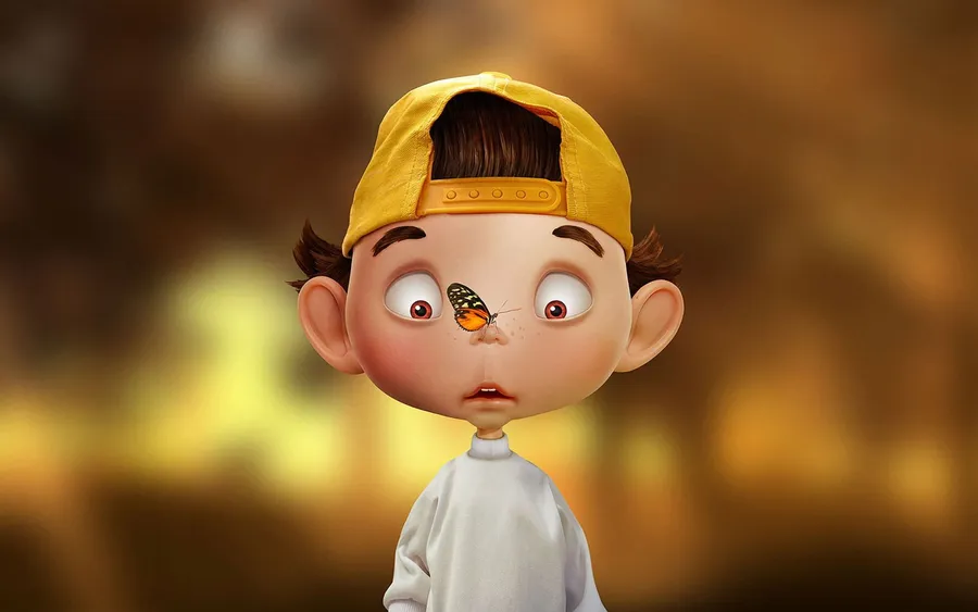 Yellow Capped Boy wallpaper.