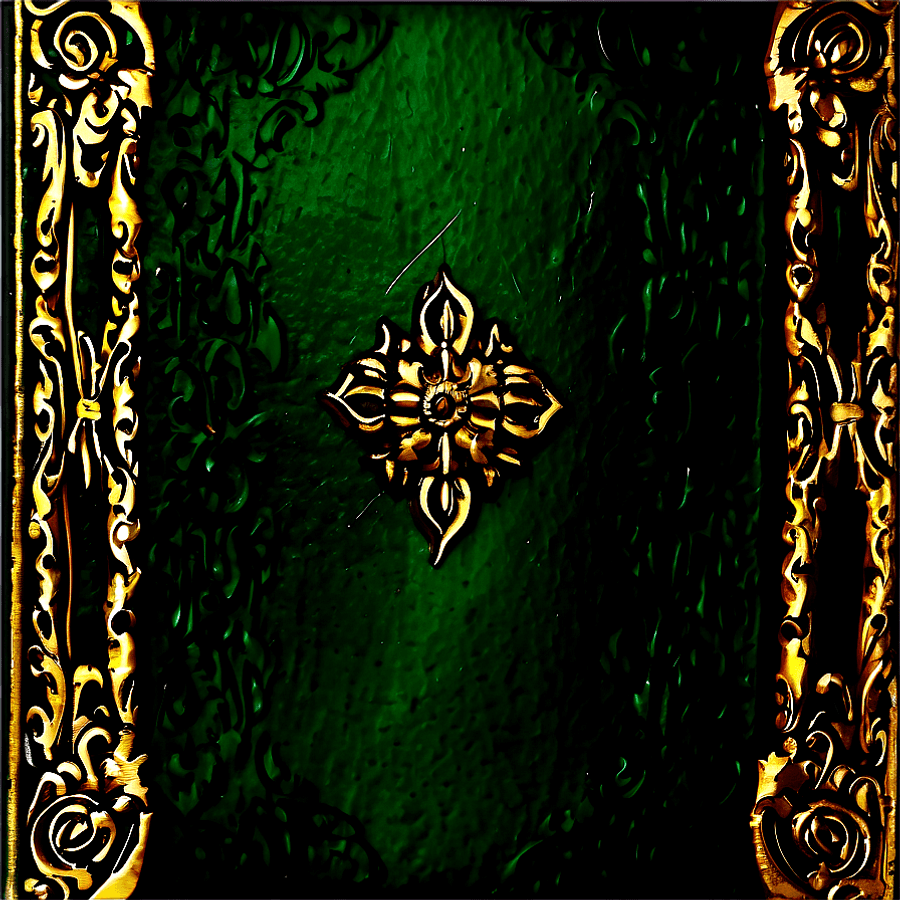 Dark Green Old Book Cover PNG tqf