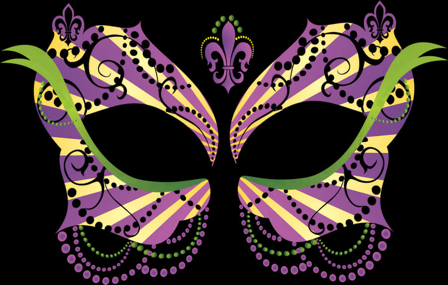 Masque Rage Temp Tattoo Mask Ladies Mardi Gras Masquerade - Transparent Background Mardi Gras Mask, HD Png Download