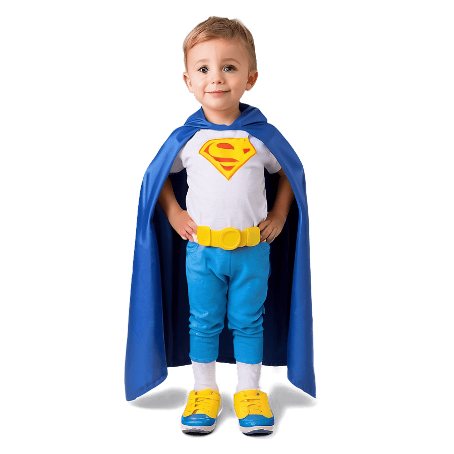 Little Boy with Superhero Cape PNG 05262024