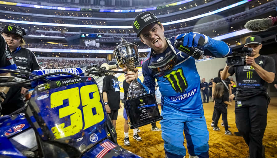 Celebração do Campeão de Motocross
