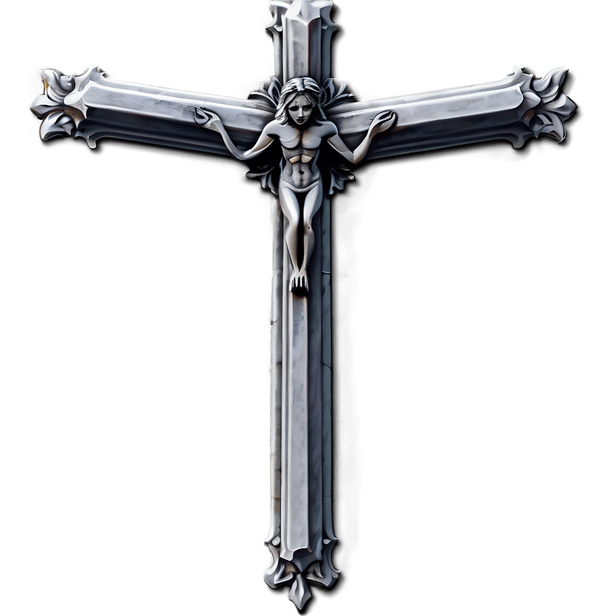 Modern Gothic Cross PNG 41