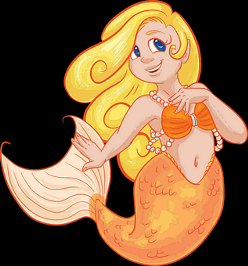 Blonde Mermaid Cartoon