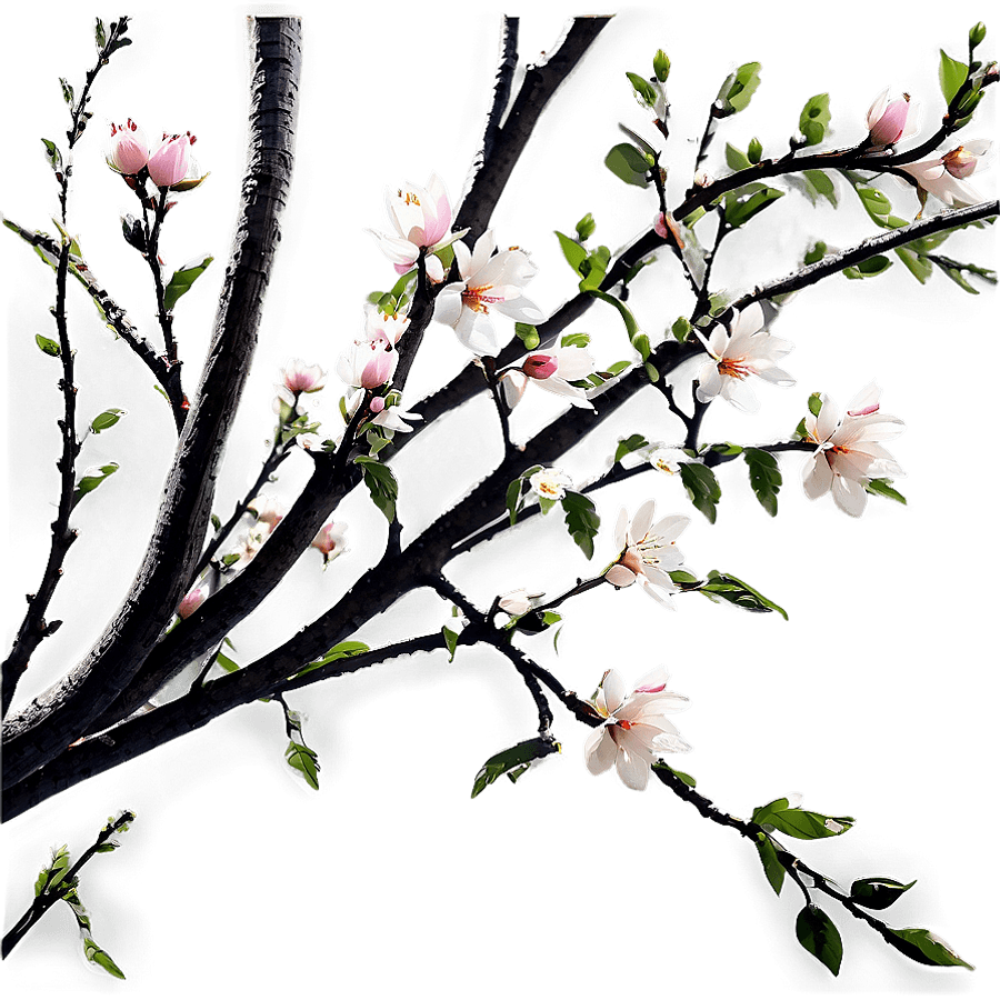 Branches with Flowers PNG 06272024