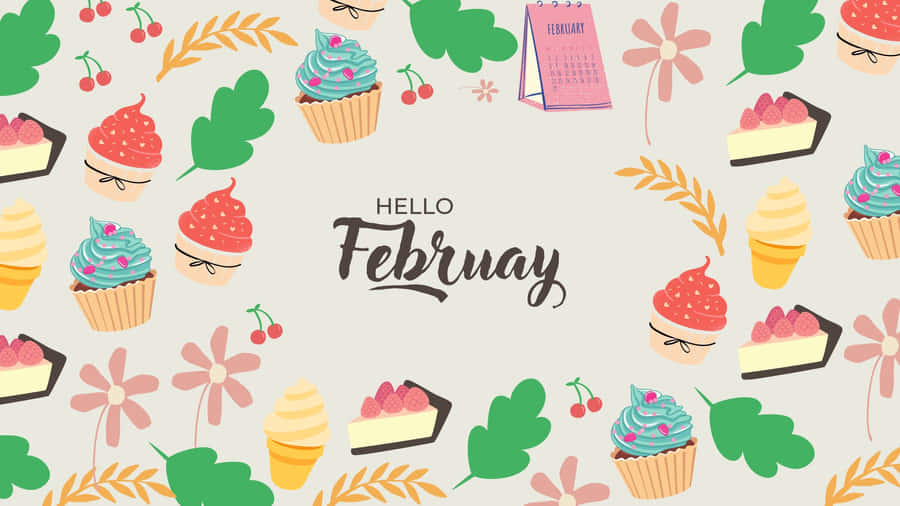 Hallo Februar Desktop-Hintergrund
