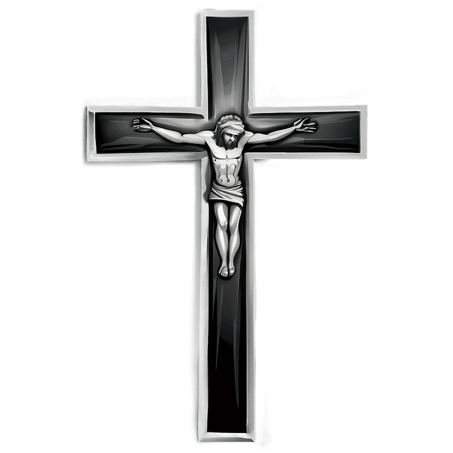 Dark Christian Cross PNG 06122024