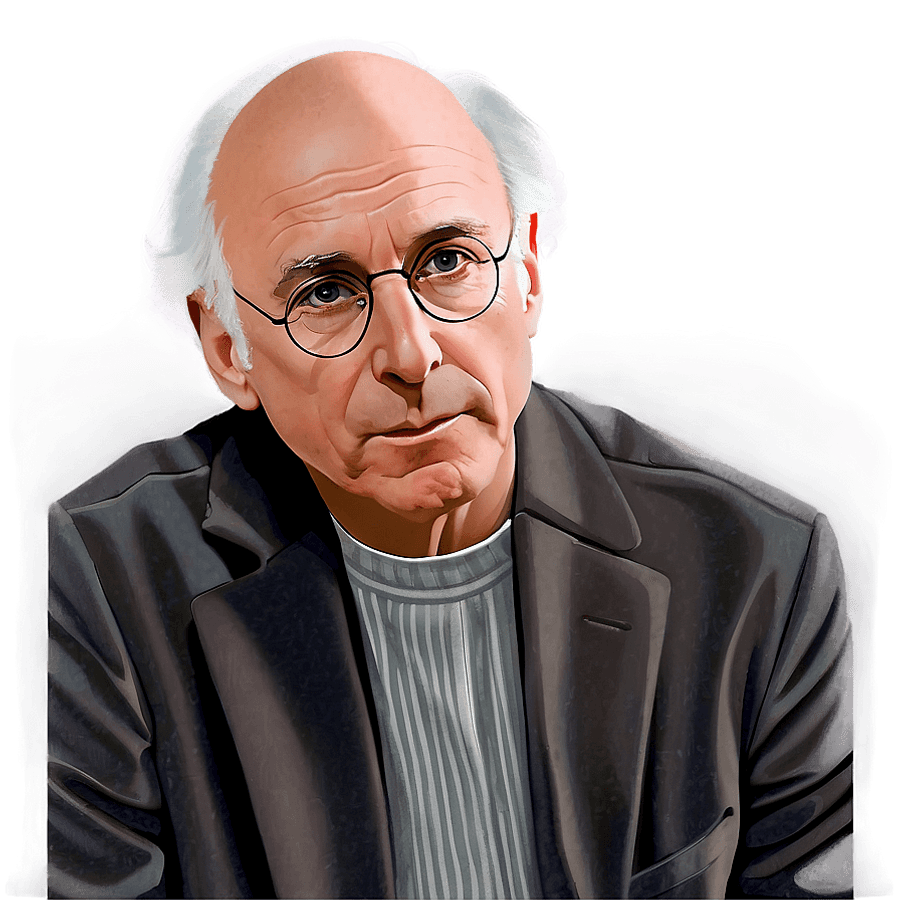 Larry David Portrait PNG 06242024