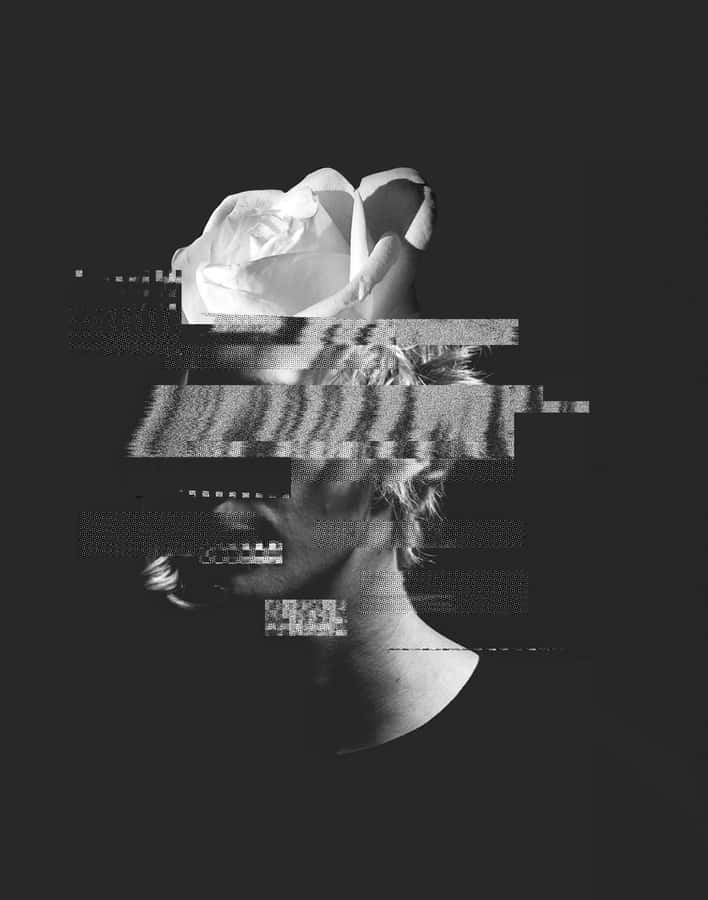 Arte de Glitch Fragmentada da Realidade