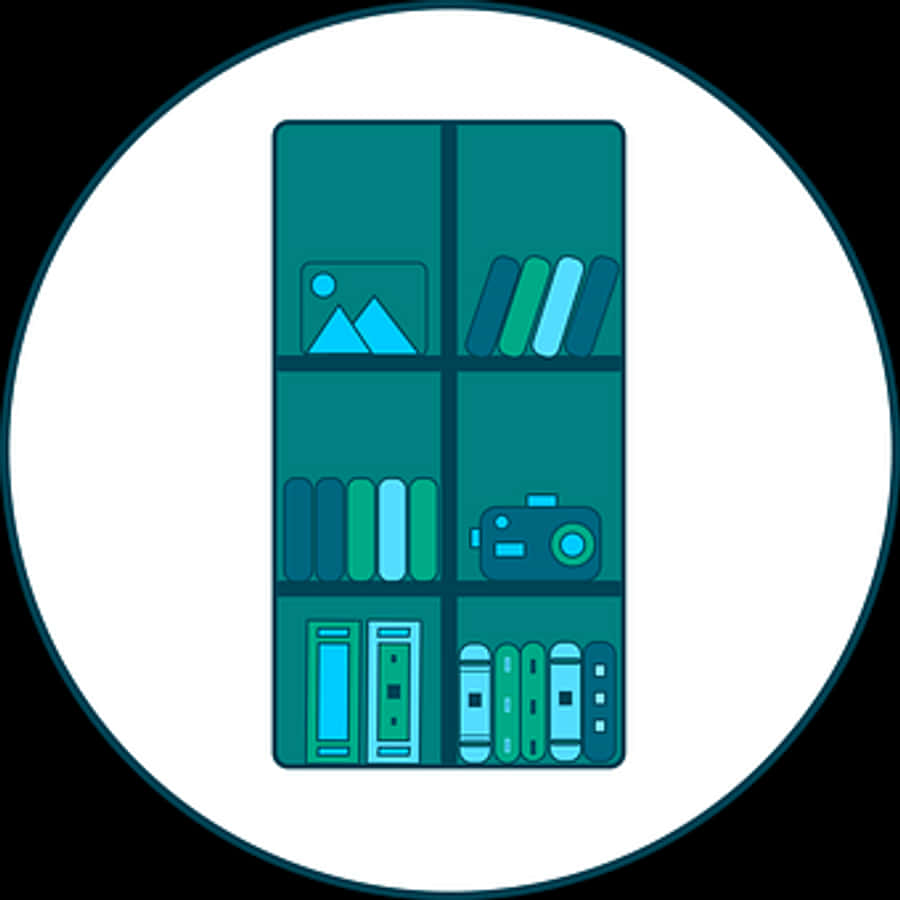 Bookshelf Icon Graphic