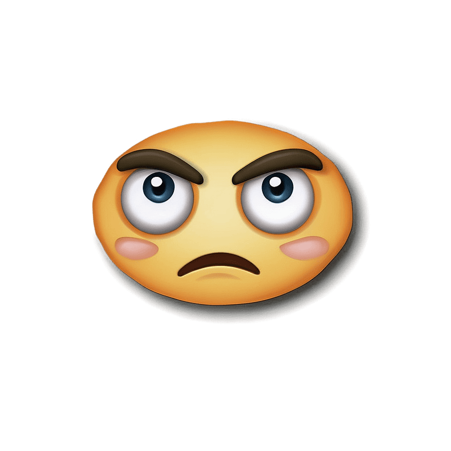 Emoji with Angry Eyes PNG 50