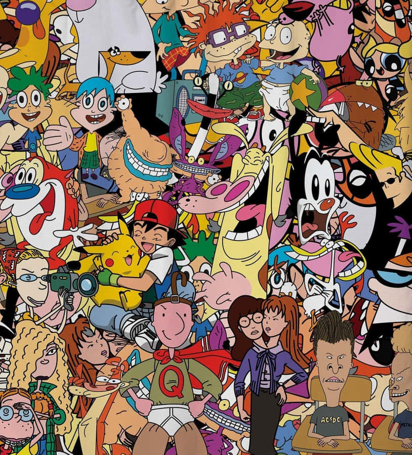 Collage Retro di Cartoni Animati