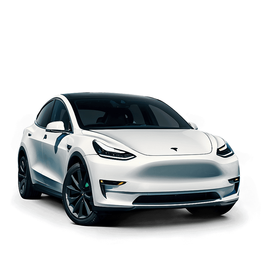 Tesla Model Y Driving at Night PNG xgg45