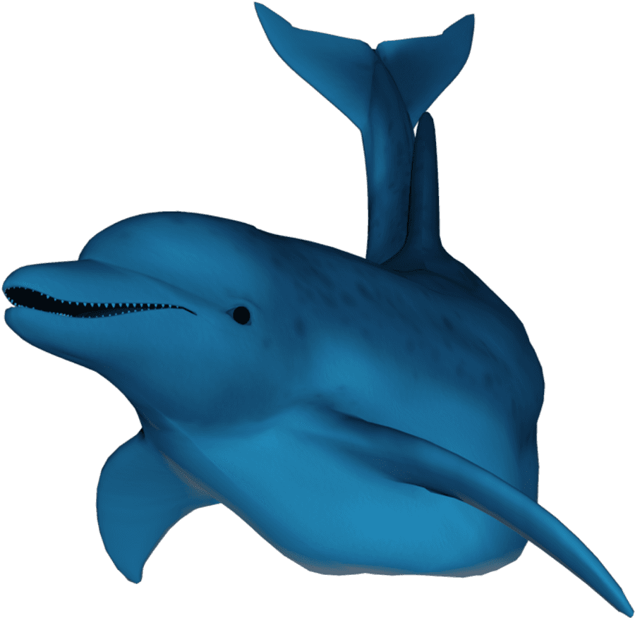3 D Rendered Blue Dolphin