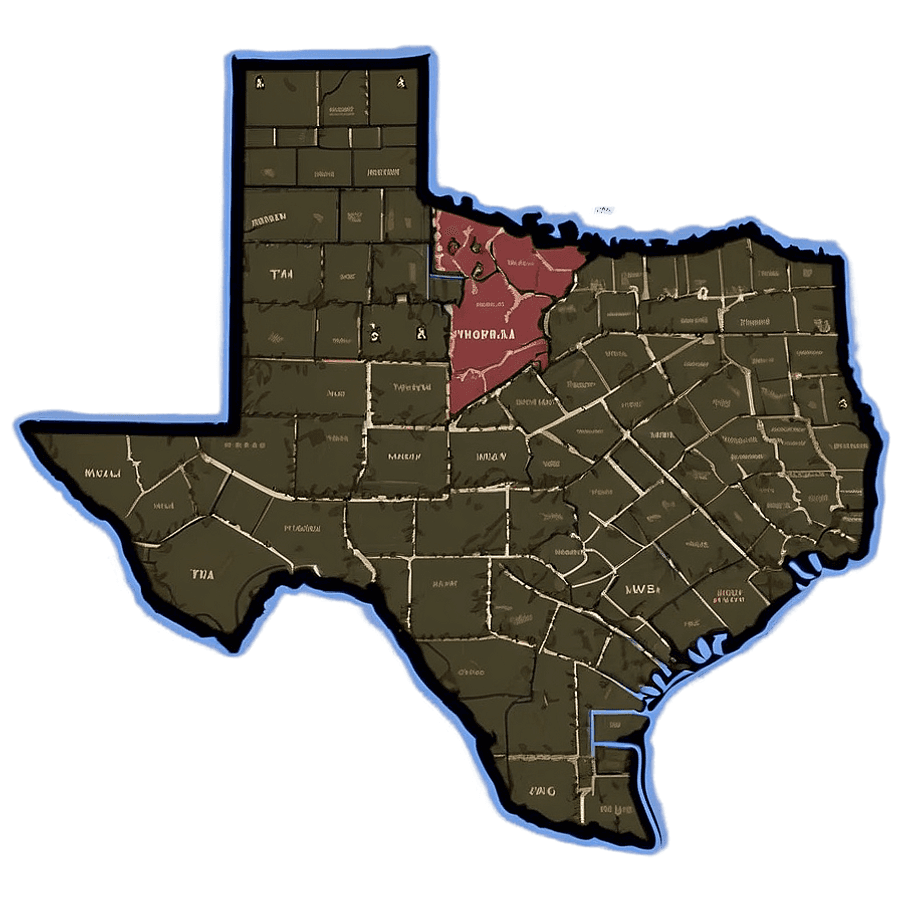 Customizable Texas Map for Projects PNG uji47