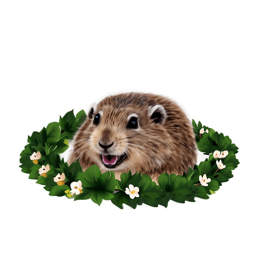 Gopher with Flower Crown PNG lkg40