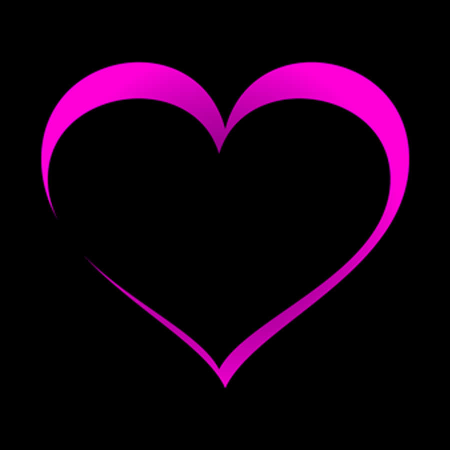 Neon Pink Heart Outline