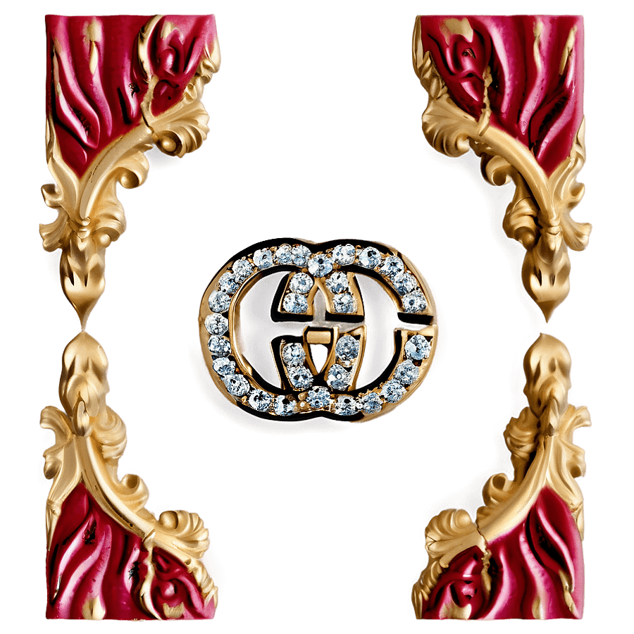 Luxury Gucci Diamond Pattern PNG 93