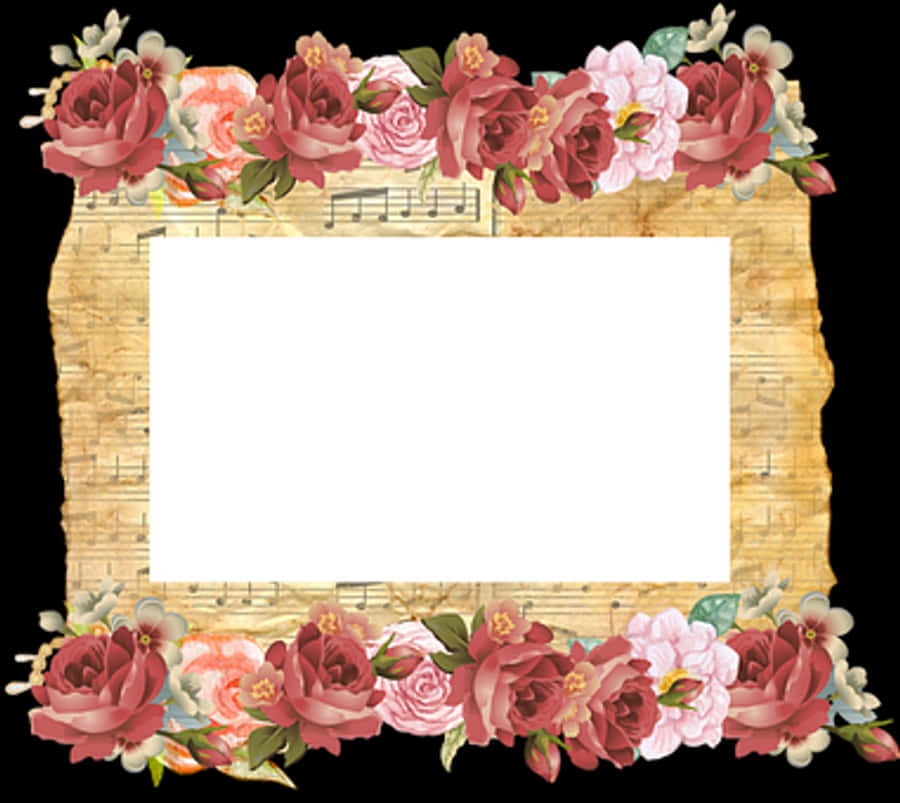 Floral Music Theme Frame