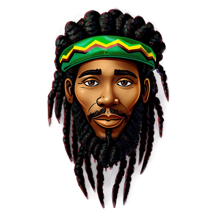 Rasta Man Cartoon PNG aao