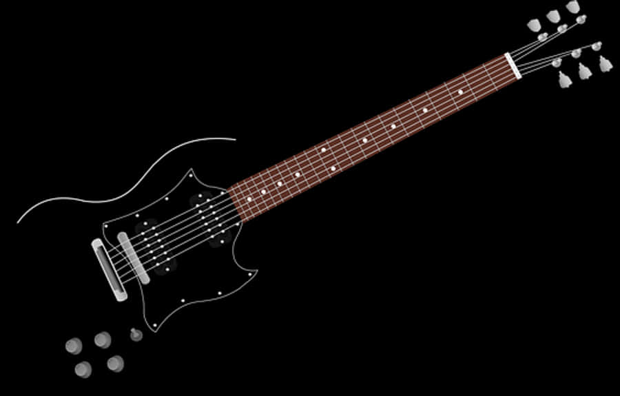Abstract Electric Guitar Illustration