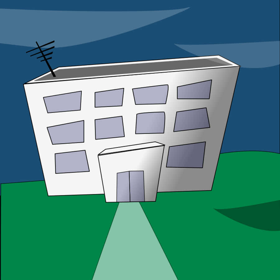 Modern Cartoon Building Illustration