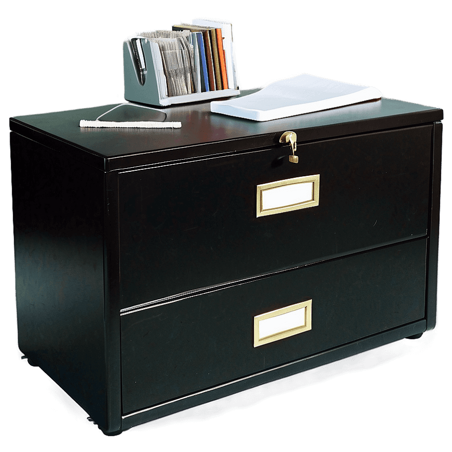 Black Filing Cabinet PNG 5