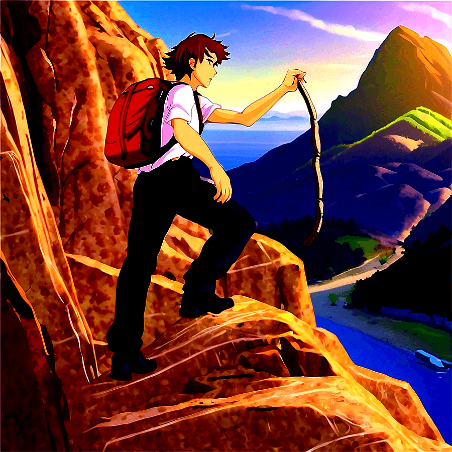 Wanderer on Cliff PNG jdd