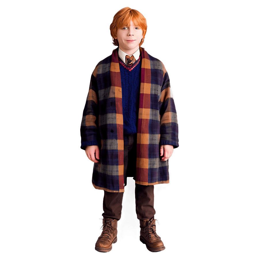 Ron Weasley in Winter Clothes PNG qdt31