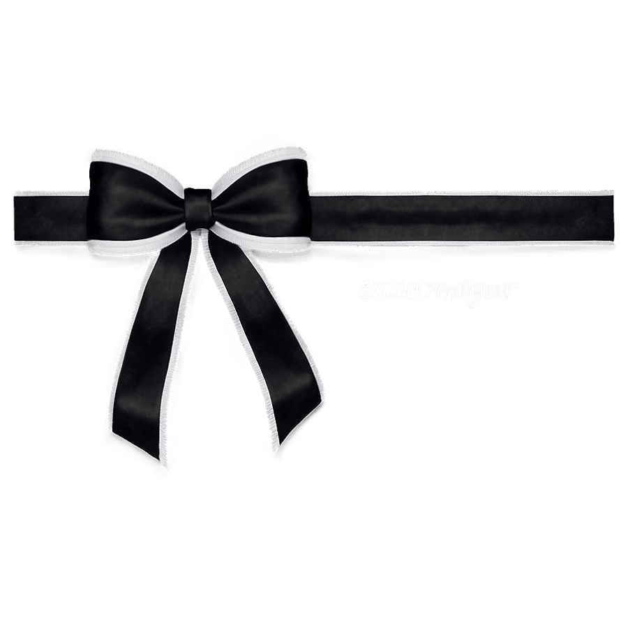 Matte Black Bow PNG 53
