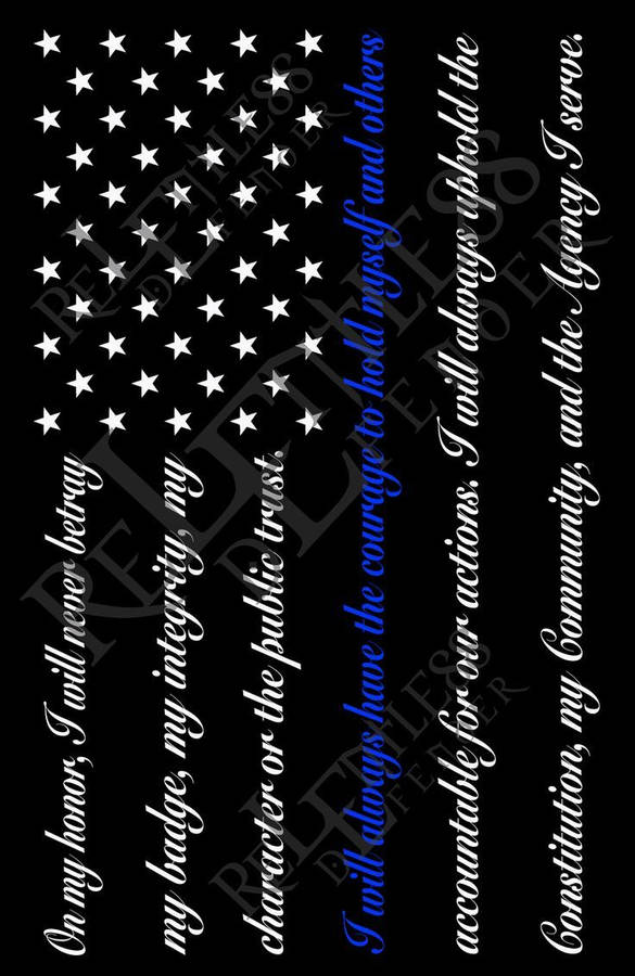 Download Thin Blue Line Wallpaper