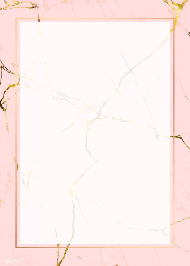 Pink And White Marble Overlapped Frame