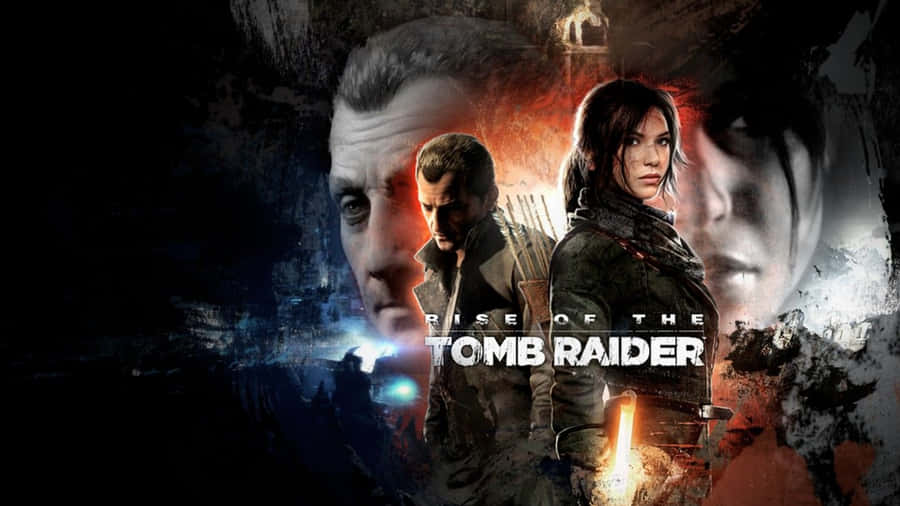 Fundode Design de Pôster de sobreposição de Lara Croft Rise of the Tomb Raider em 1920x1080.