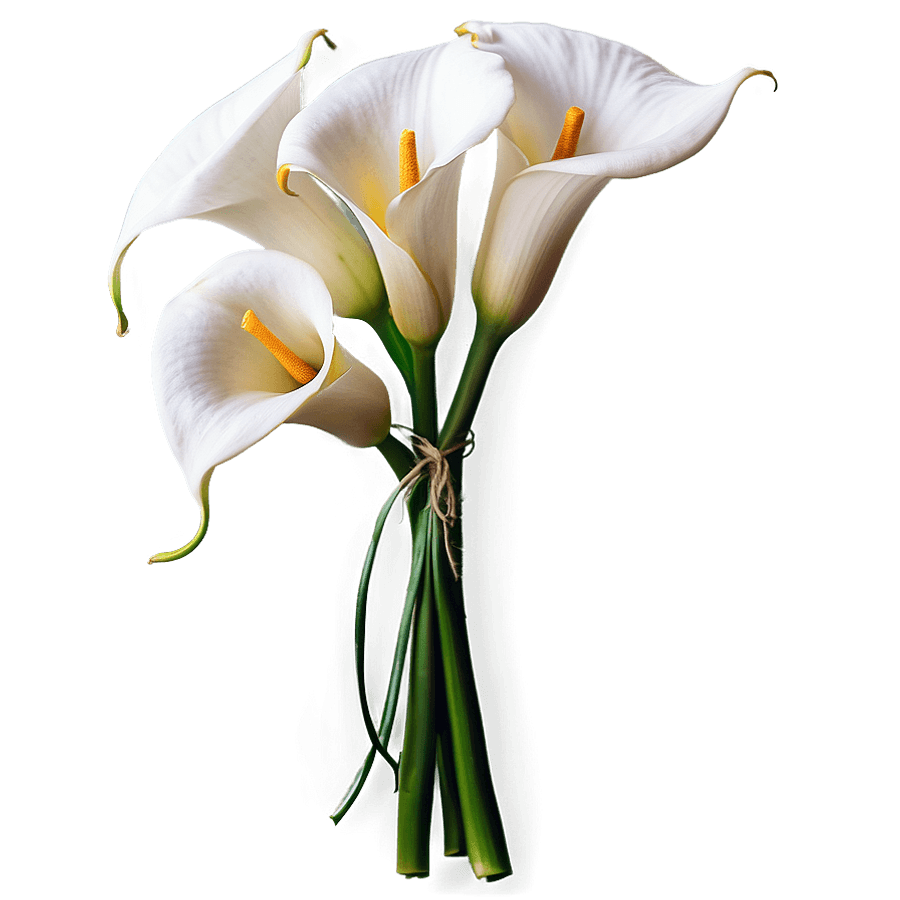 Calla Lily Wedding Bouquet PNG 44