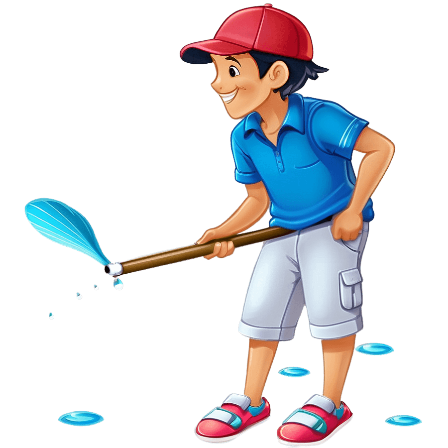 Cartoon Boy Fishing PNG aqb
