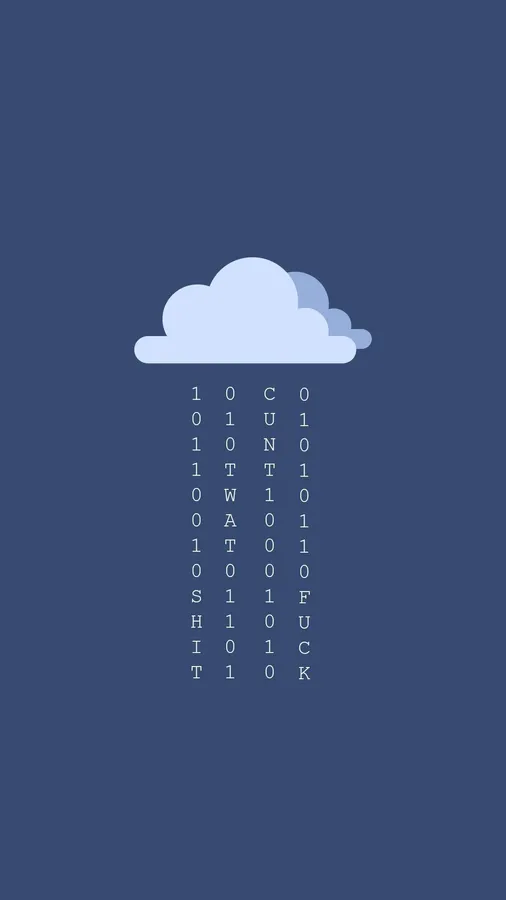 Cloud Binary Code Artwork