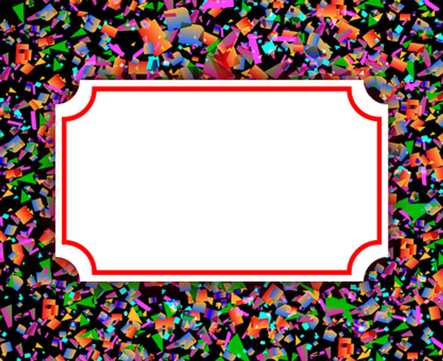 Colorful Confetti Frame